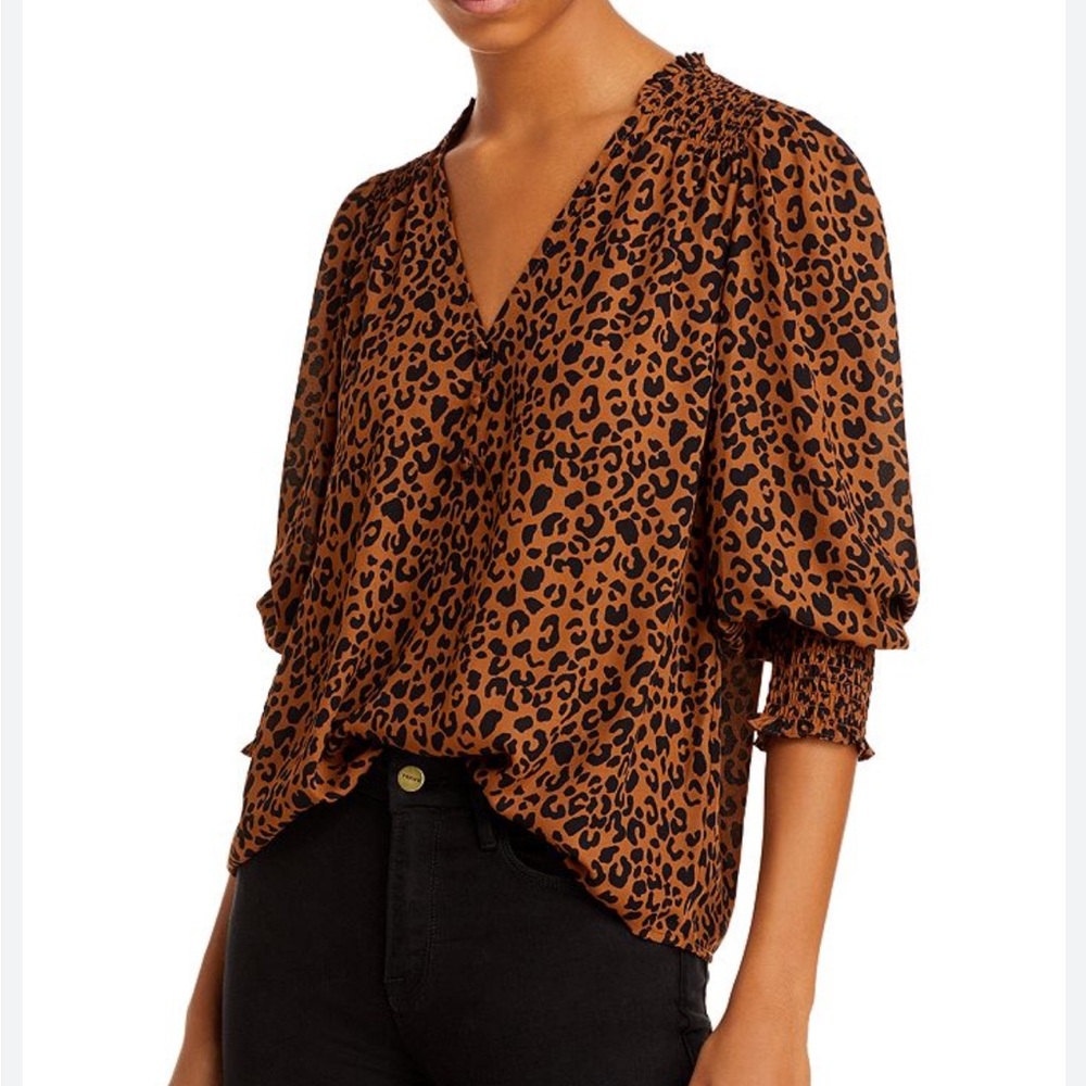 Aqua V Neck Button Front Blouse